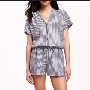 Old navy striped linen Romper